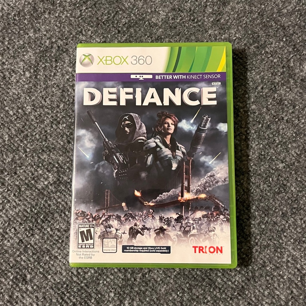 Defiance Xbox 360 Game Trion Worlds CIB Complete with Manual and Stickers